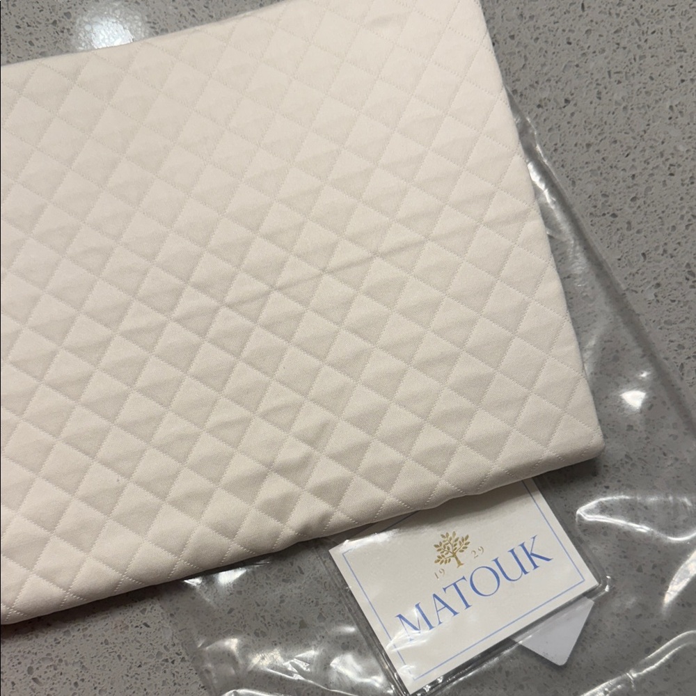 Matouk Quilted Accent Pillow in Cream